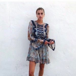 Free People Country Roads Mini Dress